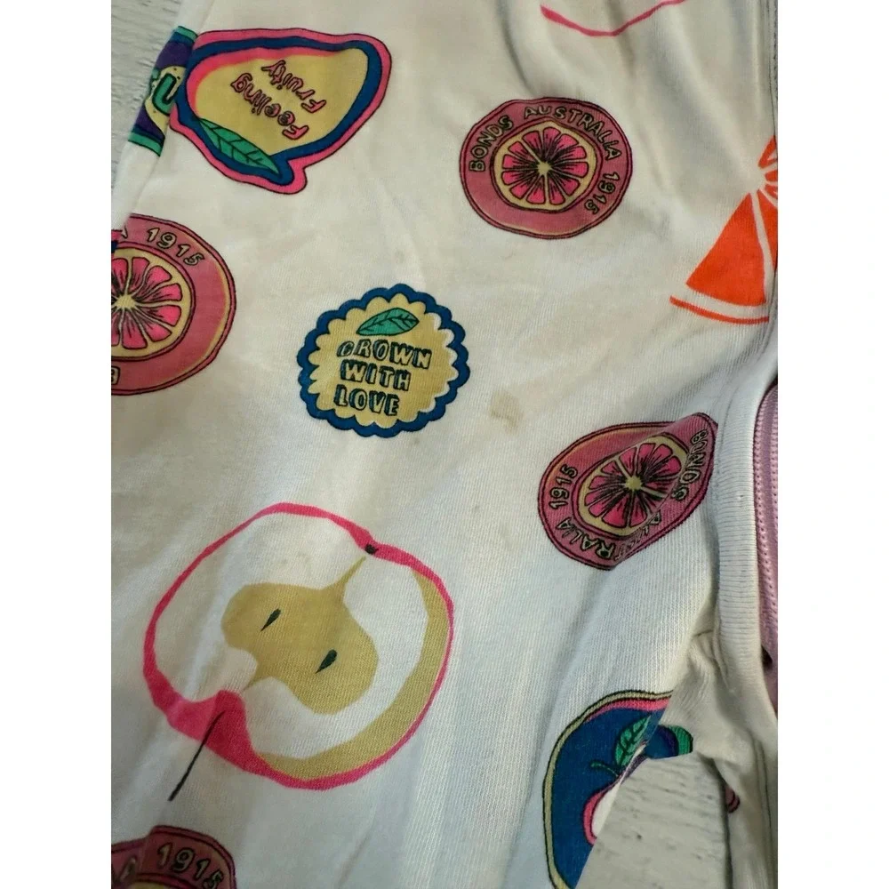 Bonds WONDERSUIT Zippy Fruit Sticker Fun White one piece  18/24‎ months *Play*